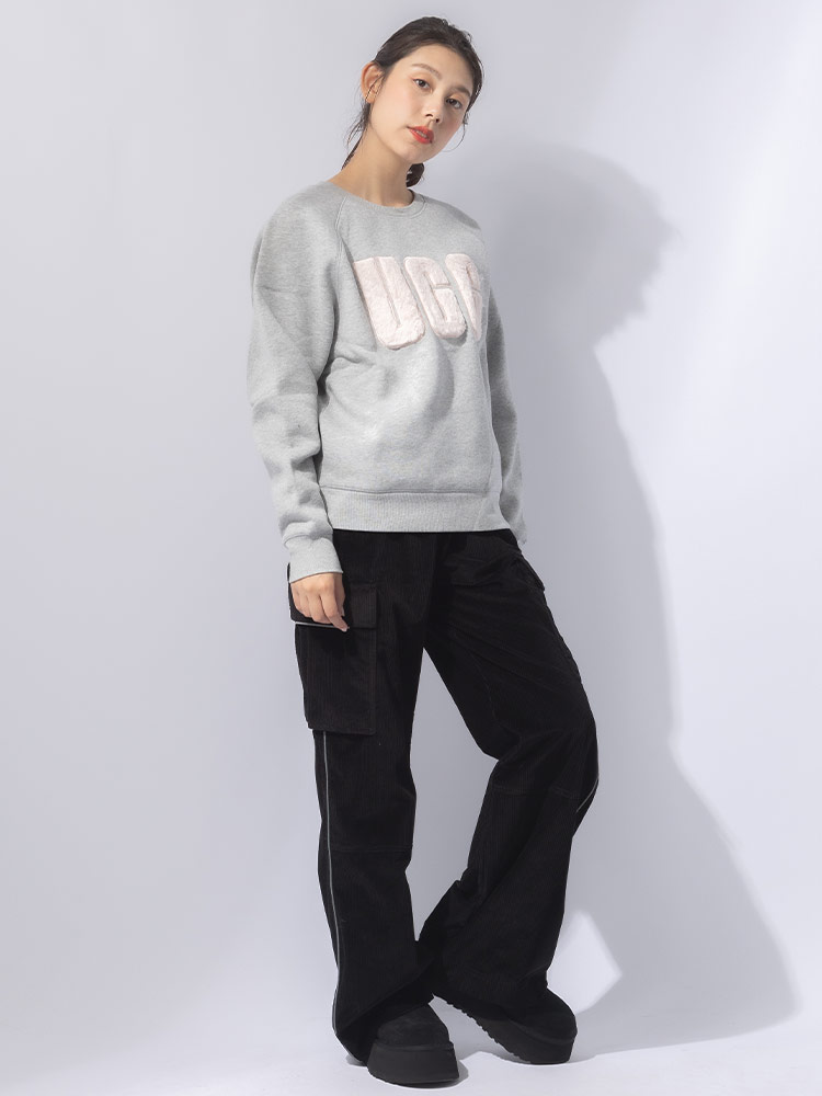 UGG Australia アグオーストラリア ファー ロゴ クルーネック