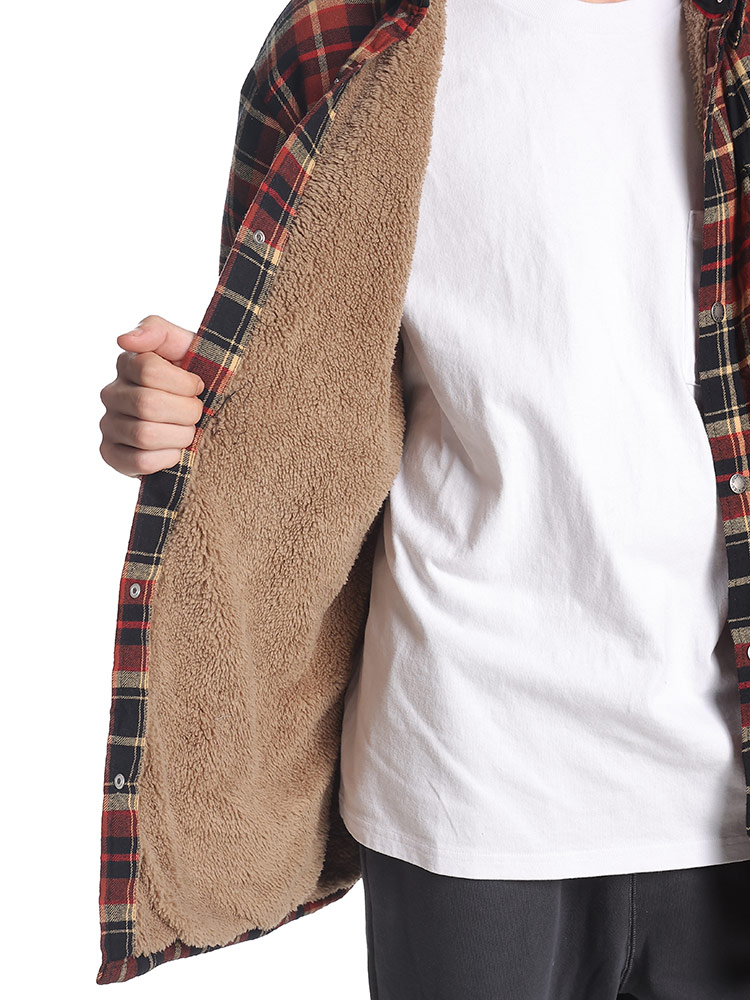 Dickies (ディッキーズ) 裏ボア チェック フランネル 長袖 シャツ