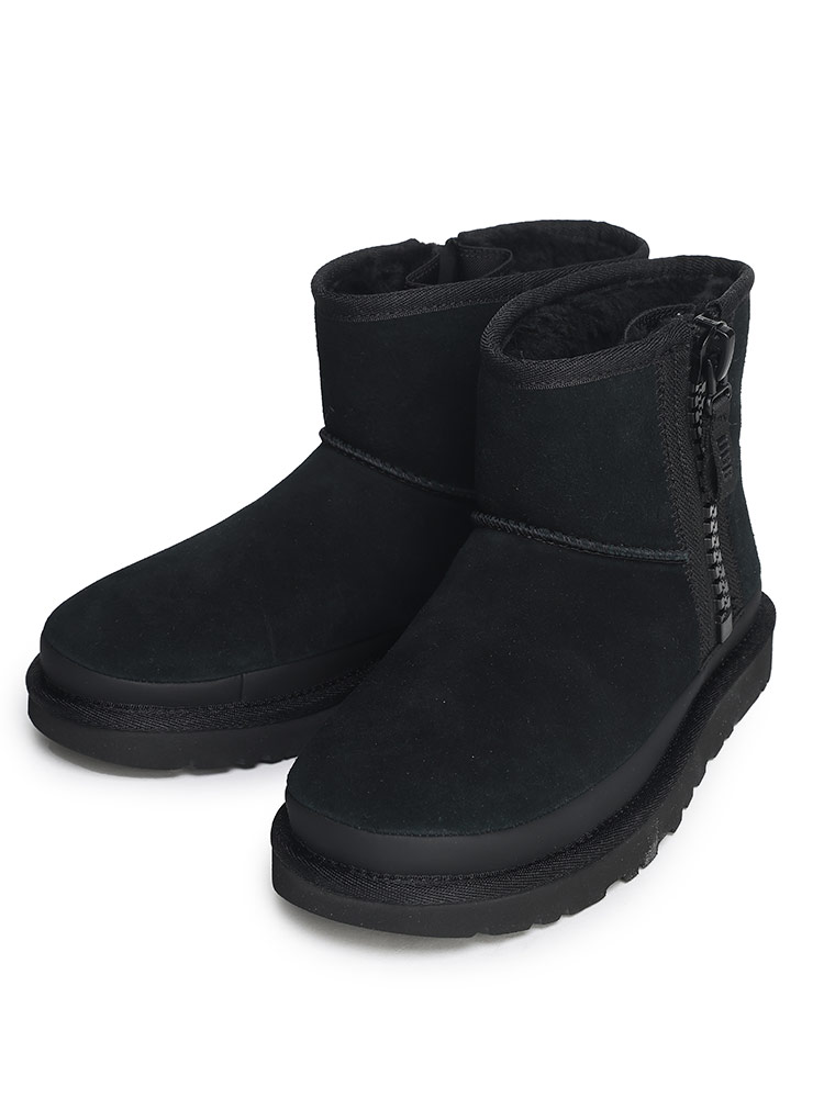 UGG (アグ) サイドジップ ムートンブーツ Classic Mini Zipper Tape