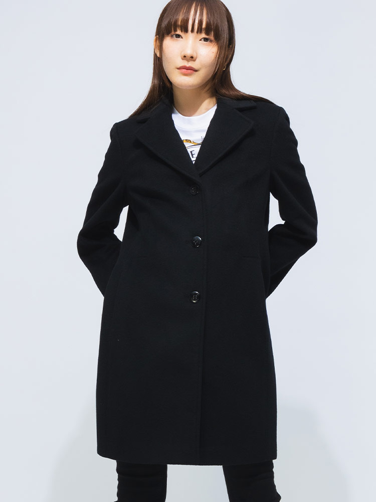 Calvin Klein (カルバンクライン) ウール混 シングル コート