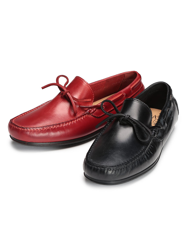 TOD'S ハラコ イントレチャートリボン ドライビングシューズ