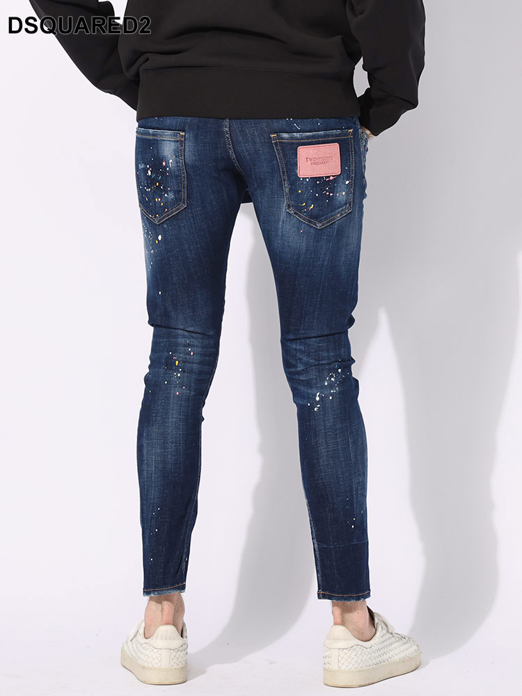 DSQUARED2 (ディースクエアード) ユーズド加工 ペイントタッチ ボタン