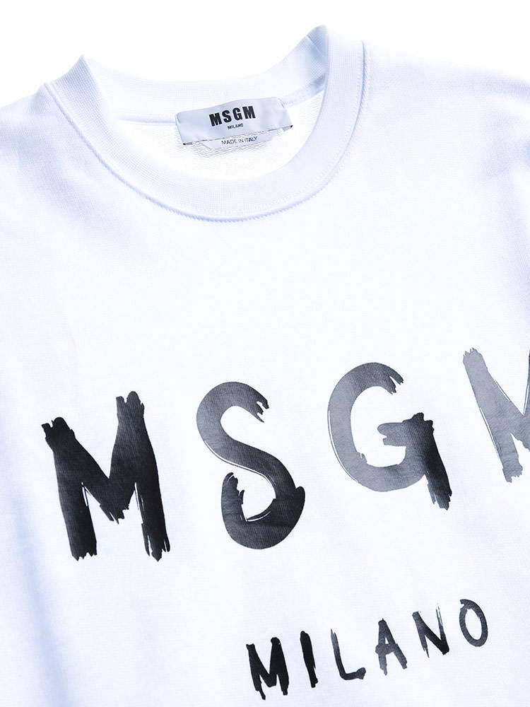 MSGM (エムエスジーエム) ロゴプリント クルーネック トレーナー