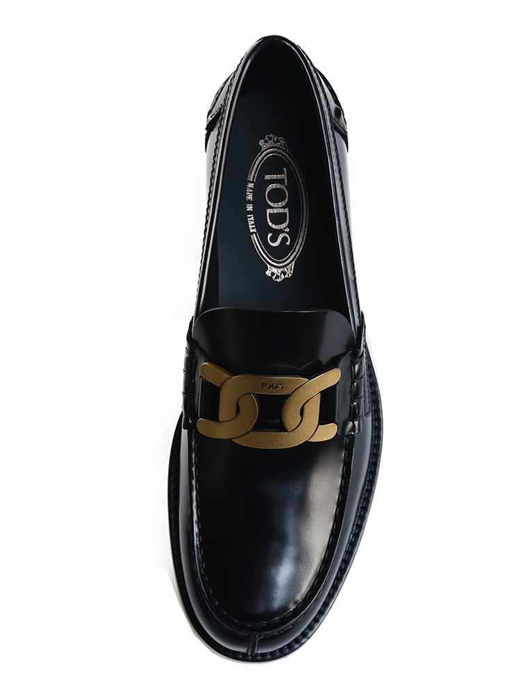 TOD'S (トッズ) チェーンロゴ ローファー メンズ ブランド