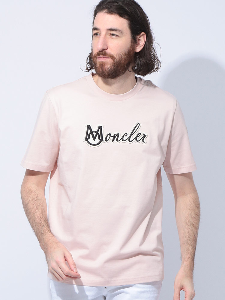 MONCLER (モンクレール) 刺繍ロゴ クルーネック 半袖 Tシャツ