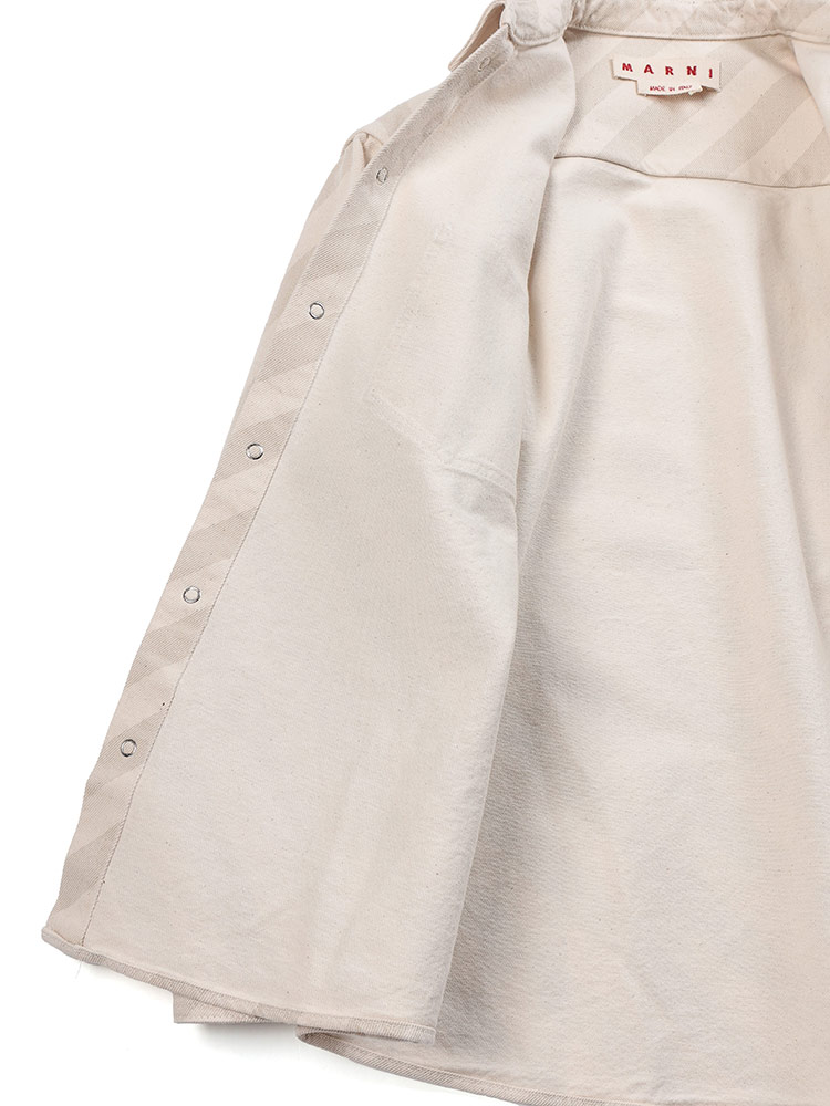 MARNI (マルニ) ウォッシュドデニム 斜めストライプ ポケット付き