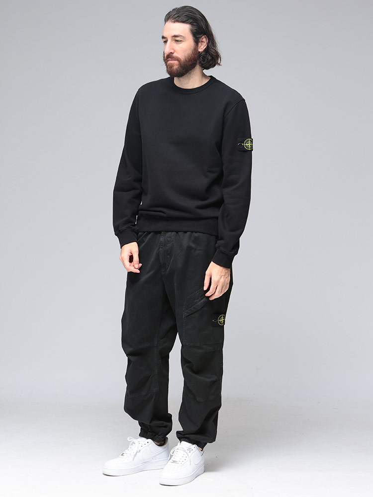 STONE ISLAND (ストーンアイランド) 袖ロゴ 裏起毛 スウェット クルー