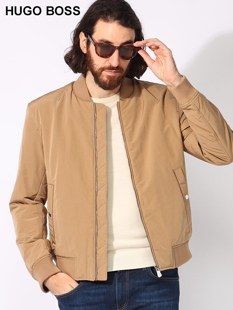 HUGO BOSS (ヒューゴボス) 撥水 スタンドカラー フルジップ ブルゾン