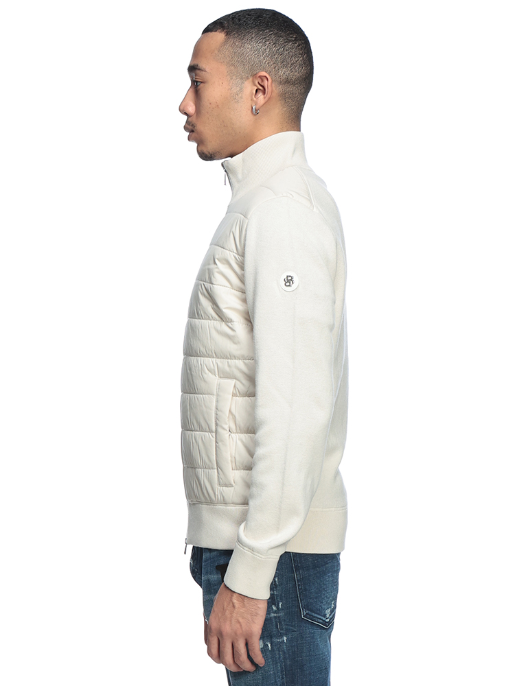 HUGO BOSS (ヒューゴボス) フロント 切り替え フルジップ ニット 中綿