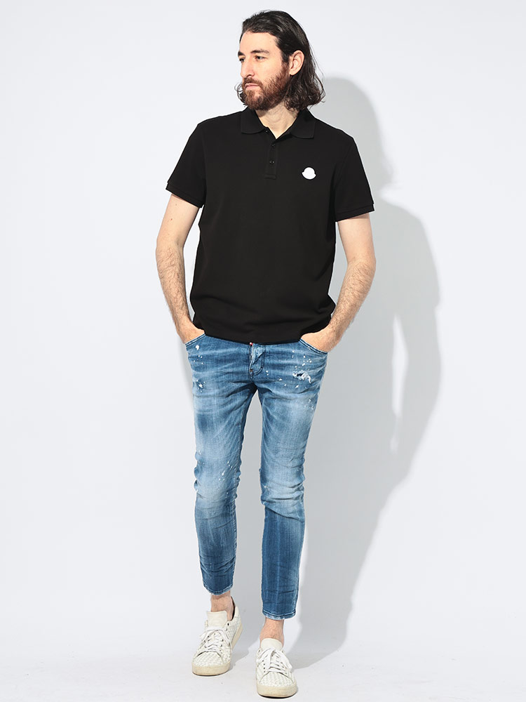 MONCLER (モンクレール) ワンポイント 半袖 ポロシャツ メンズ S M L