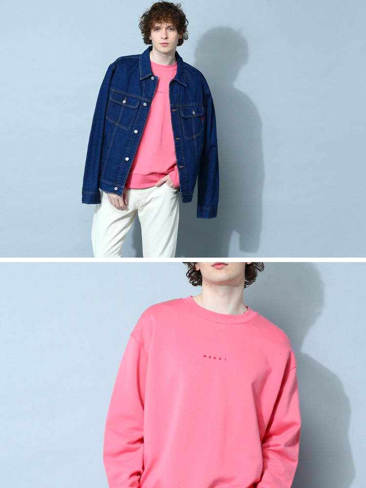 MARNI (マルニ) 裏毛 ミニロゴ クルーネック トレーナー 【春夏新作