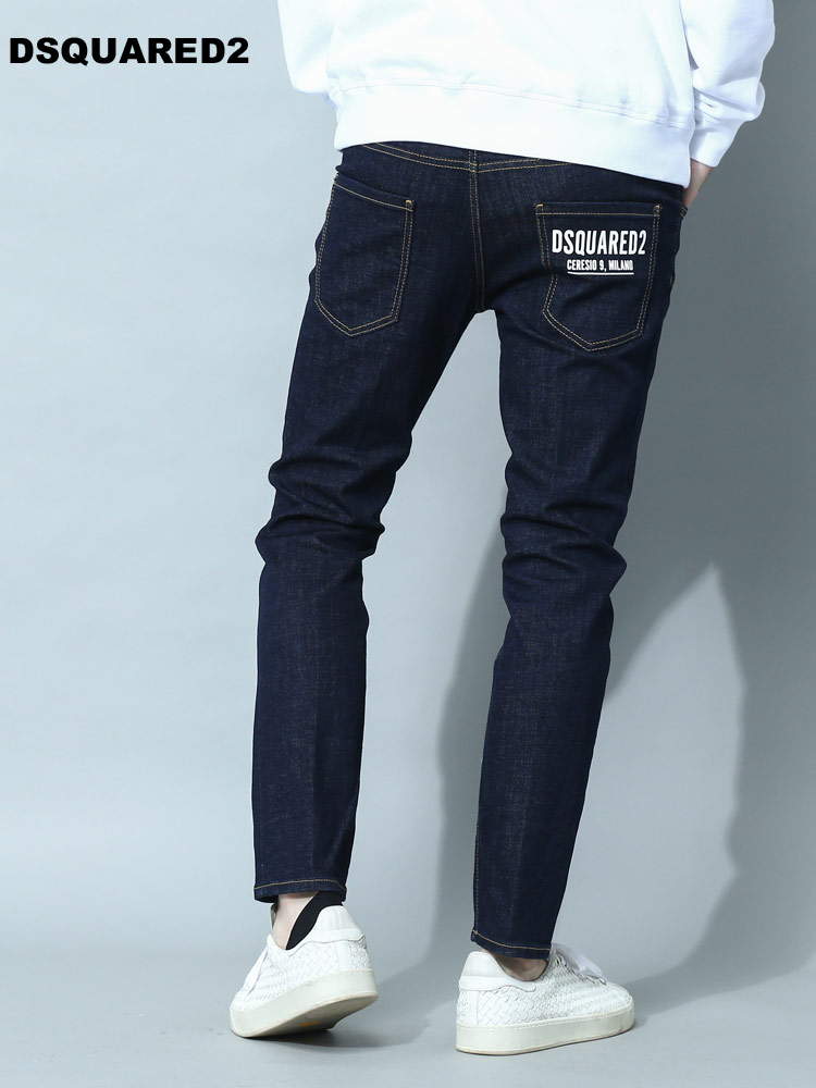 DSQUARED2 ディースクエアード ロゴ プリント ジーンズ デニム