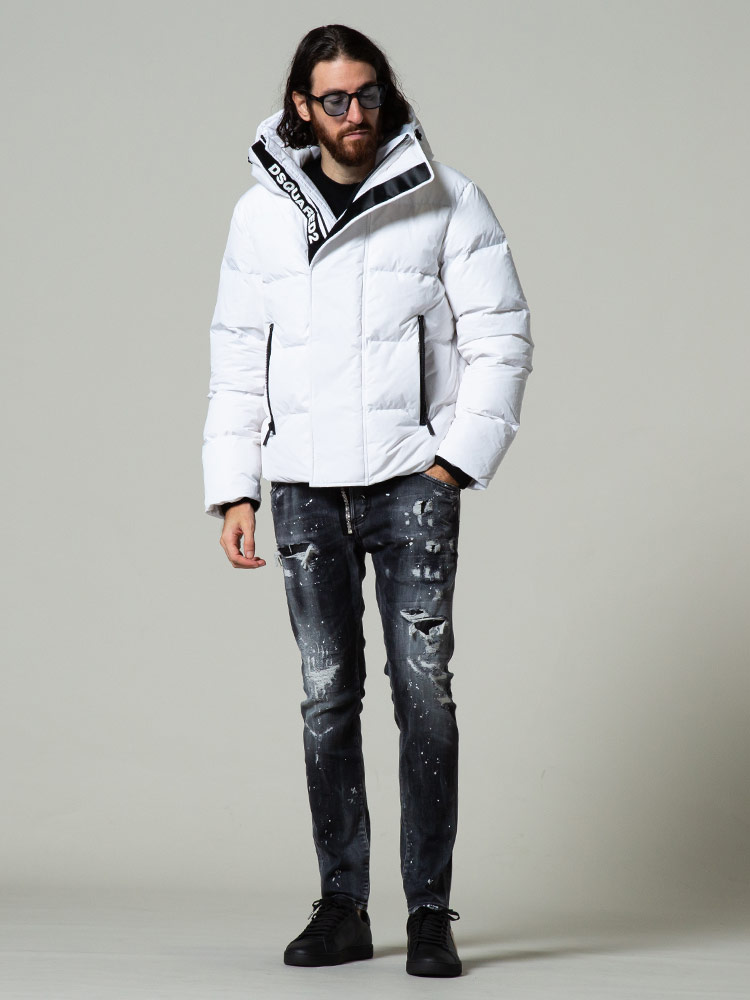 DSQUARED2 ディースクエアード フード フルジップ ダウンジャケット