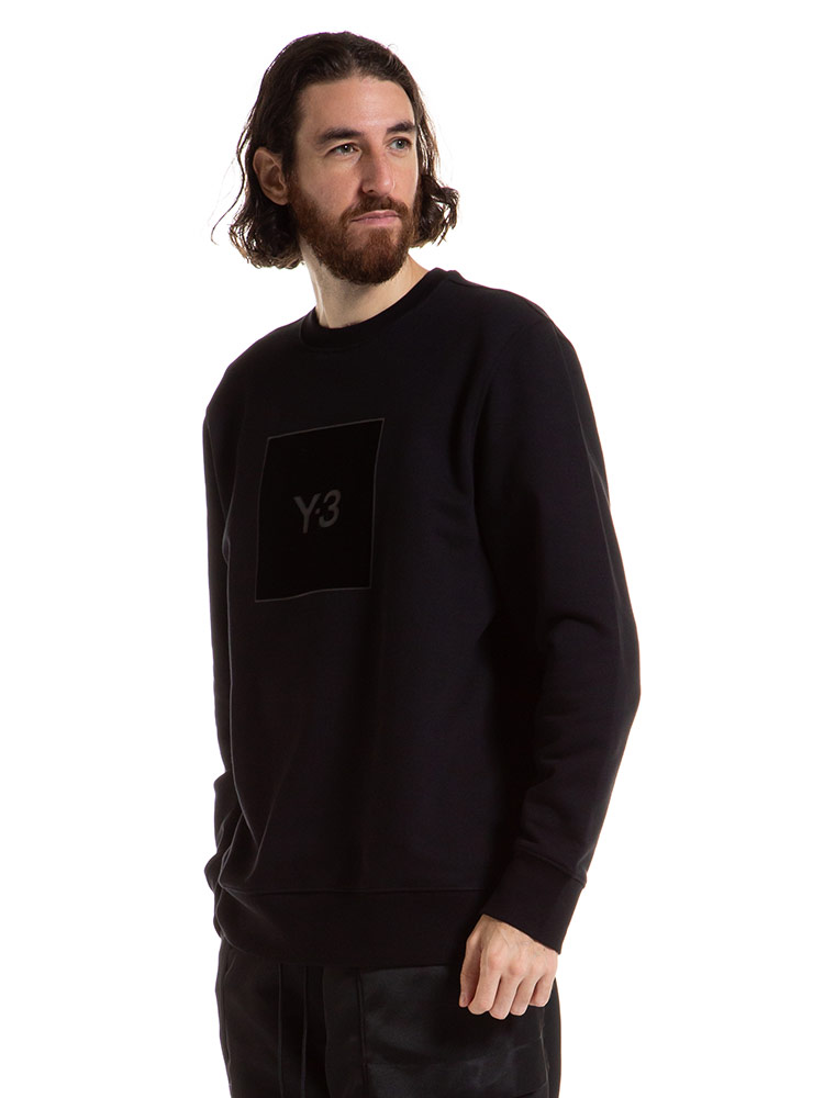 Y-3 ワイスリー BOXロゴ クルーネック トレーナー SQUARE LOGO