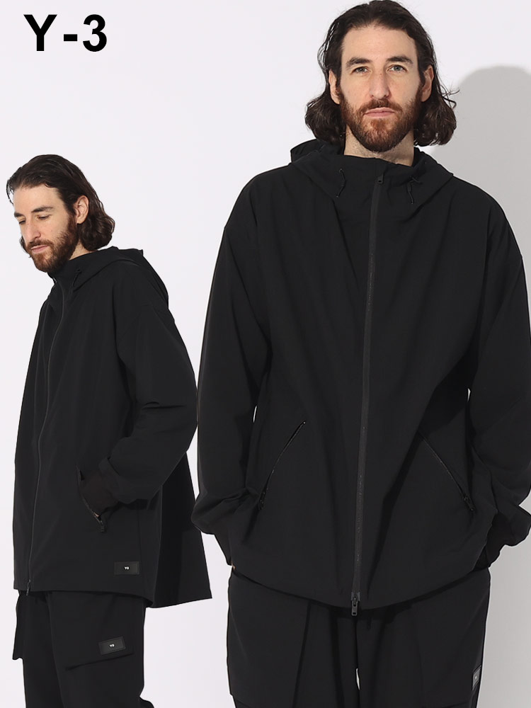 Y-3 (ワイスリー) 裾ロゴ フルジップ ウィンドブレーカー Y3IQ1791