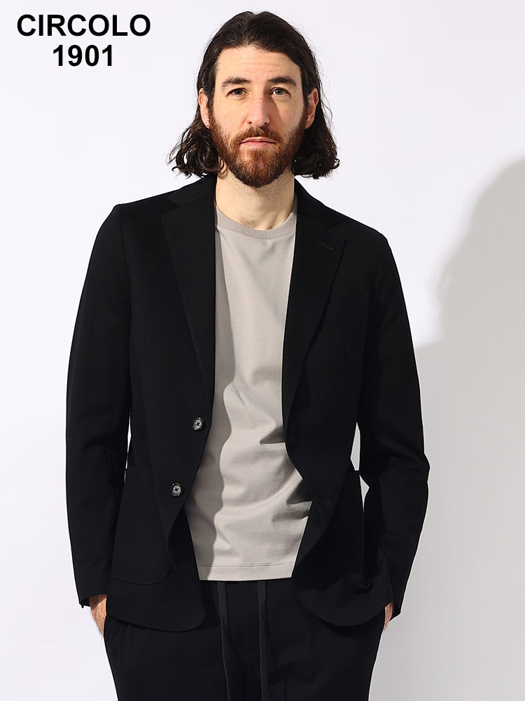 CIRCOLO 1901 (チルコロ1901) ストレッチ コットン 無地 シングル2ツ釦
