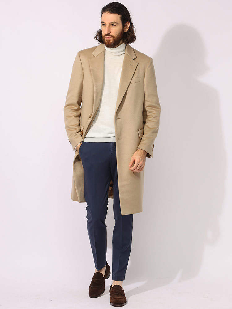 LARDINI (ラルディーニ) カシミヤ シングル コート LD23698C63625