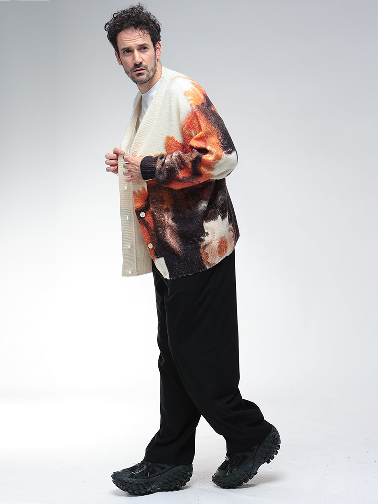 Y-3 (ワイスリー) グラフィック ニット カーディガン Y3JX7333 メンズ