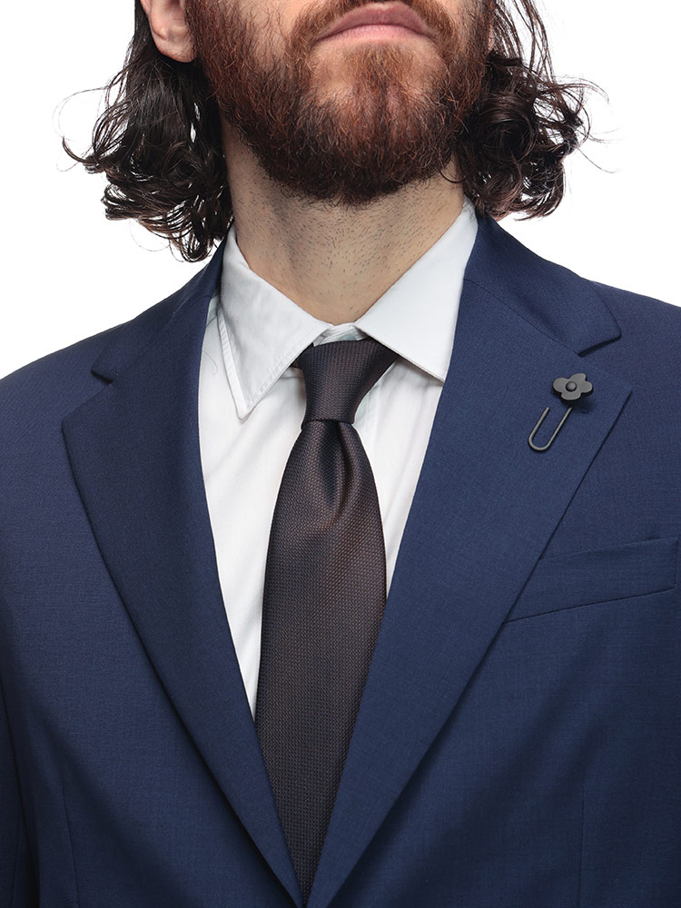 LARDINI (ラルディーニ) ストレッチウール シングル ノータック スーツ