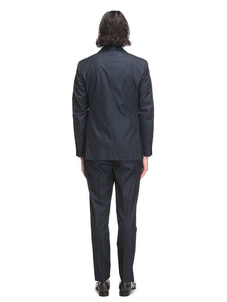 LARDINI (ラルディーニ) ストライプ シングル ワンタック スーツ