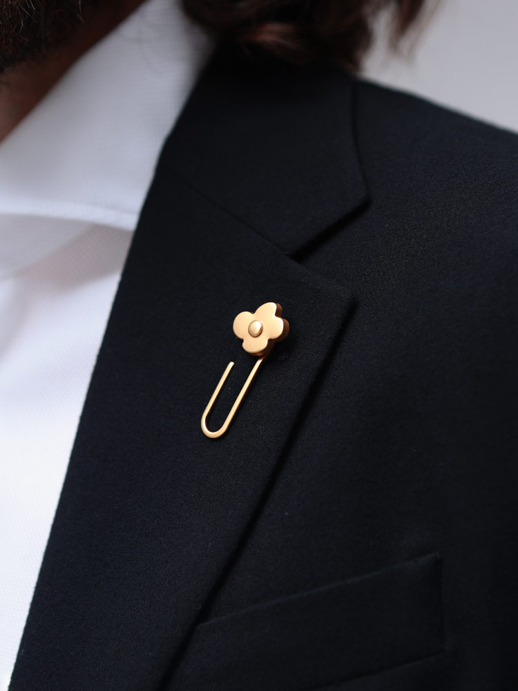 LARDINI (ラルディーニ) ブートニエール ゴールドピン LDFLWPINCN324