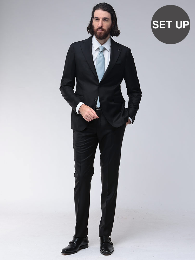 TAGLIATORE (タリアトーレ) 無地 シングル ノータック スーツ