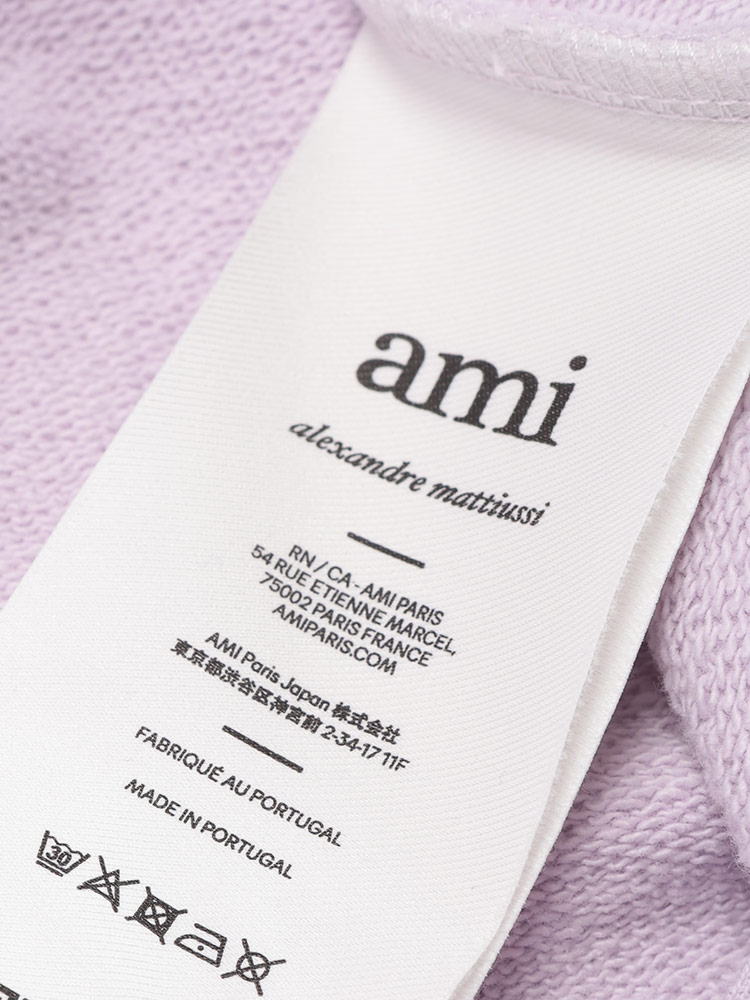 AMI PARIS (アミパリス) ワンポイント 裾コード プルオーバー パーカー