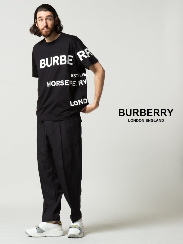 BURBERRY (バーバリー) ホースフェリープリント クルーネック 半袖