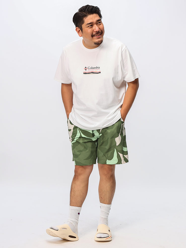 スイムショーツ 水陸両用 UPF50 カモフラ柄 インナーメッシュ 短パン