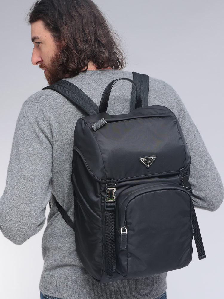 PRADA (プラダ) Re-Nylon ロゴ バックパック PR2VZ1352DMG メンズ