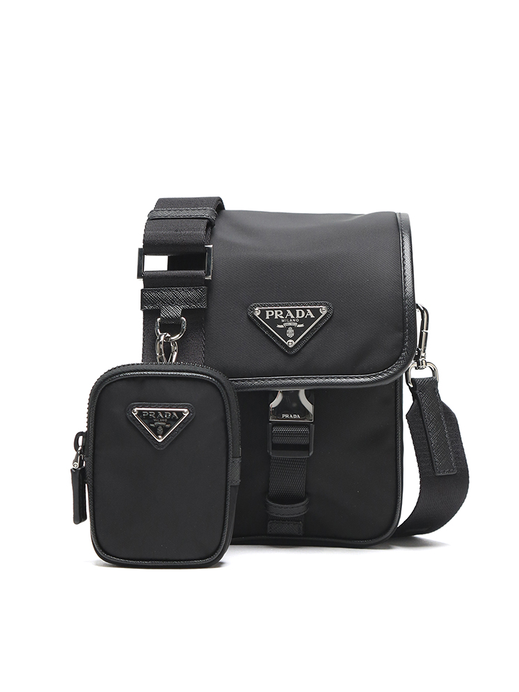 PRADA (プラダ) Re-Nylon ミニポーチ付き ショルダーバッグ