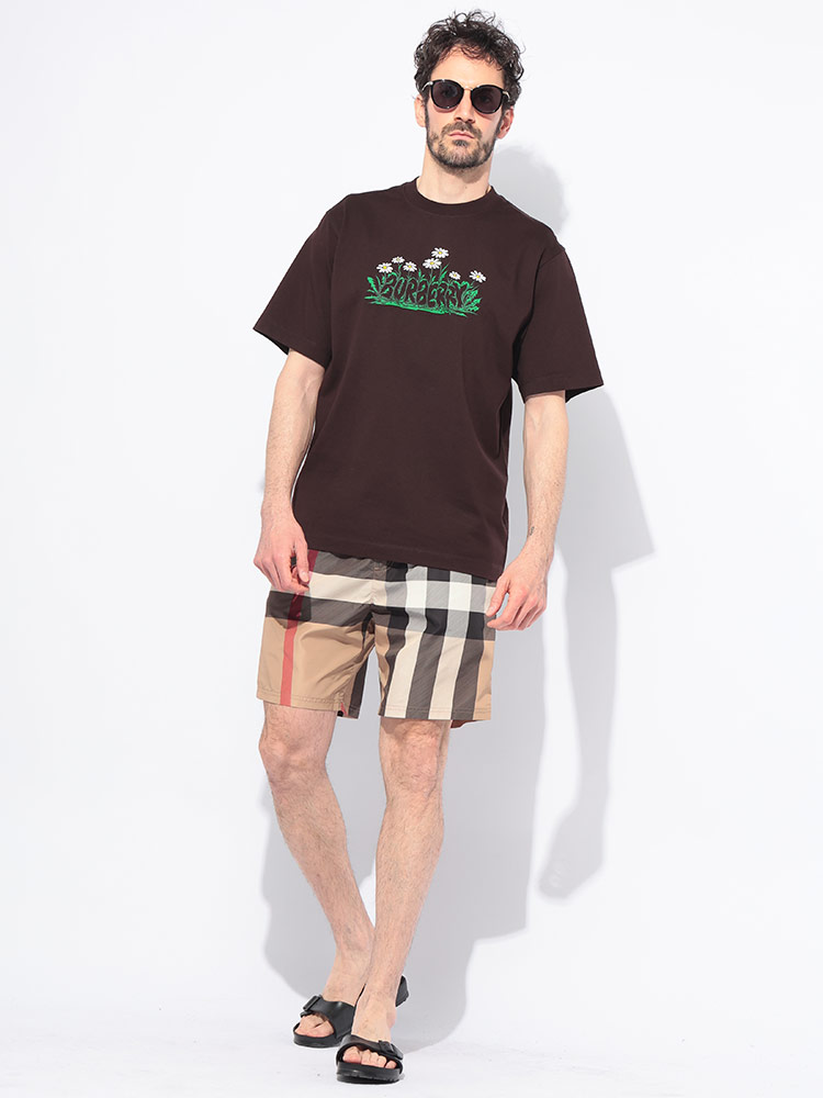 BURBERRY (バーバリー) チェック柄 メッシュインナー スイムショーツ