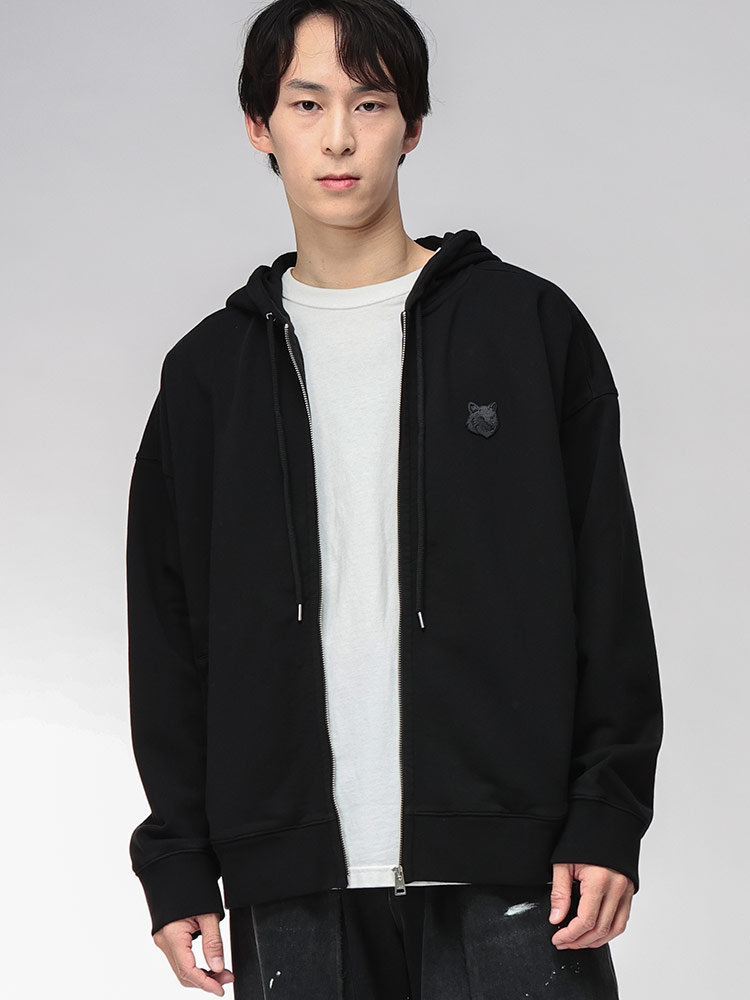 Maison Kitsune (メゾン キツネ) スウェット 刺繍 フルジップ パーカー