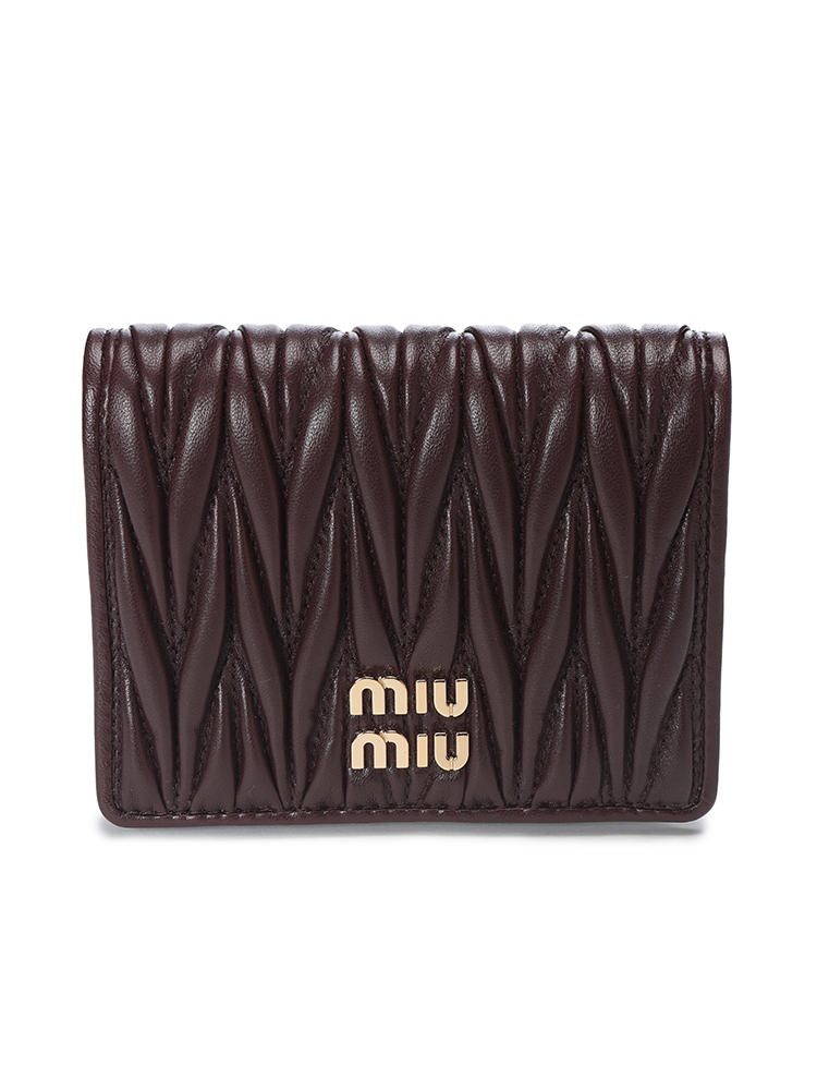MIU MIU (ミュウミュウ) マテラッセ レザー 二つ折り財布