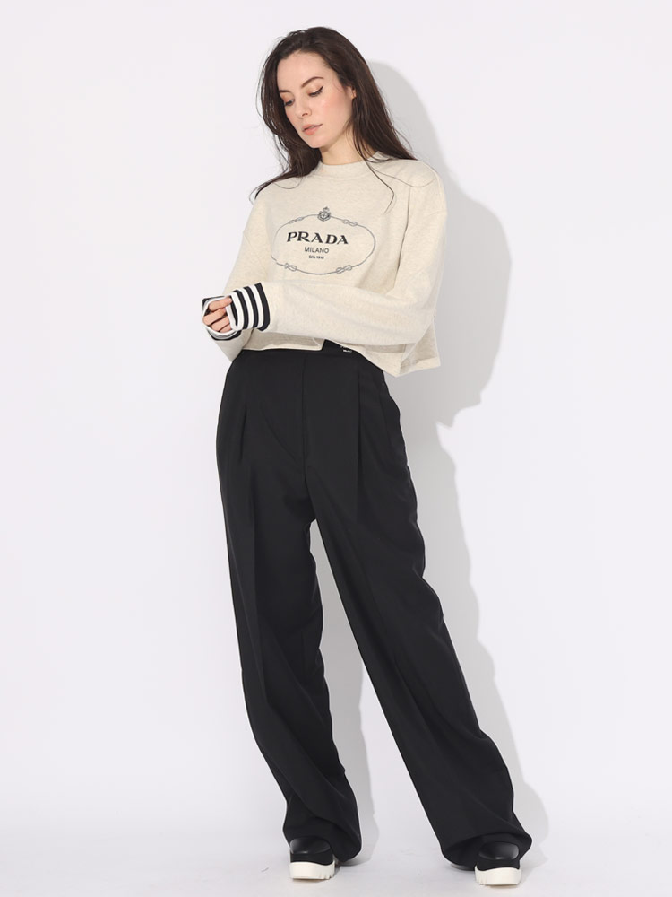 PRADA (プラダ) ツータック ストレート パンツ PRLP230H ブランド
