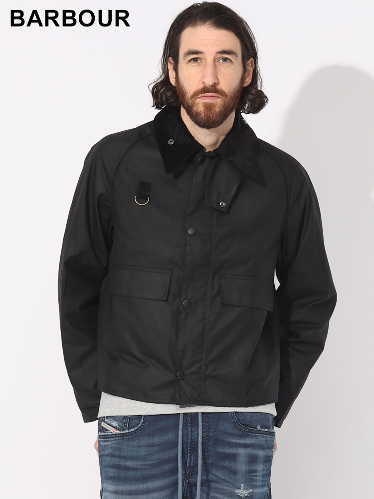 BARBOUR (バブアー) 襟切り替え フルジップ ワックスジャケット SPEY