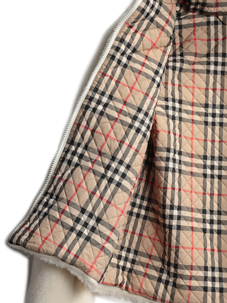 BURBERRY (バーバリー) 裏チェック フルジップ ボアジャケット