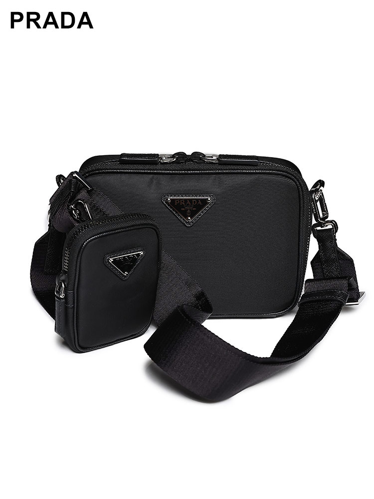 PRADA プラダ ナイロン レザー ショルダーバッグ プラダ PRADA レザー