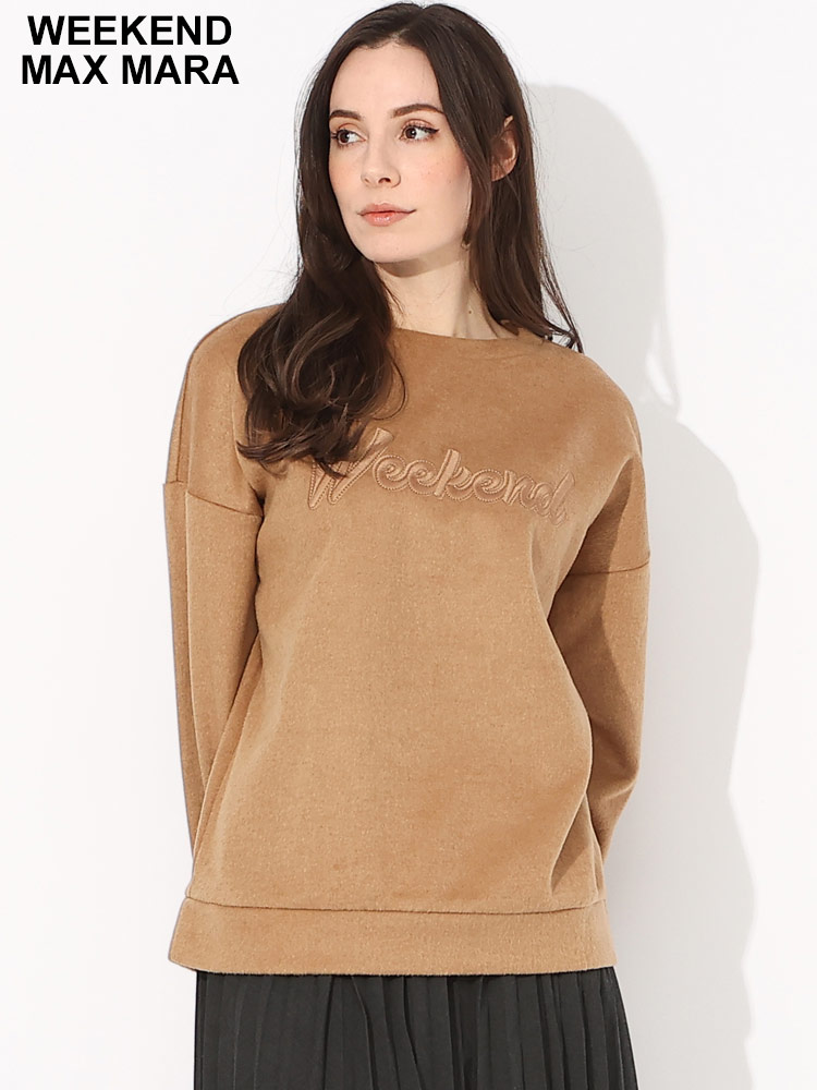 S Max Mara マックスマーラ キャメル 刺繍ロゴスウェット S Max Mara