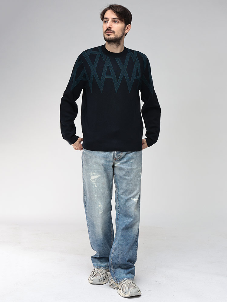 ARMANI EXCHANGE (アルマーニ エクスチェンジ) ラウンドロゴ クルー