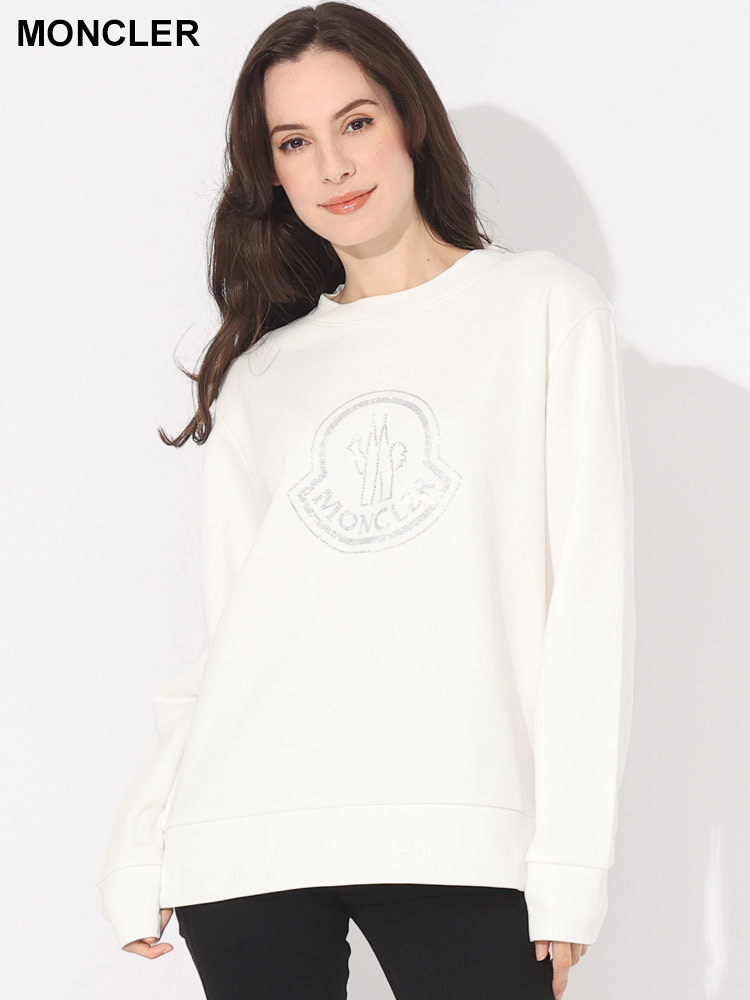 MONCLER (モンクレール) クリスタルロゴ クルーネック トレーナー