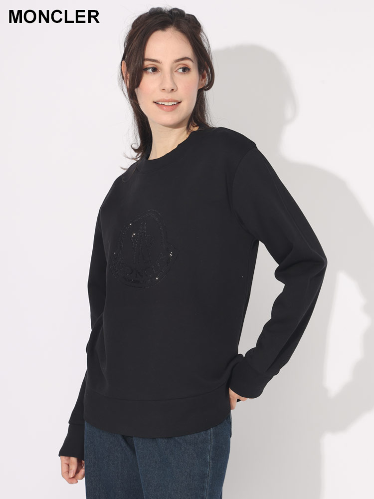 MONCLER (モンクレール) クリスタルロゴ クルーネック トレーナー
