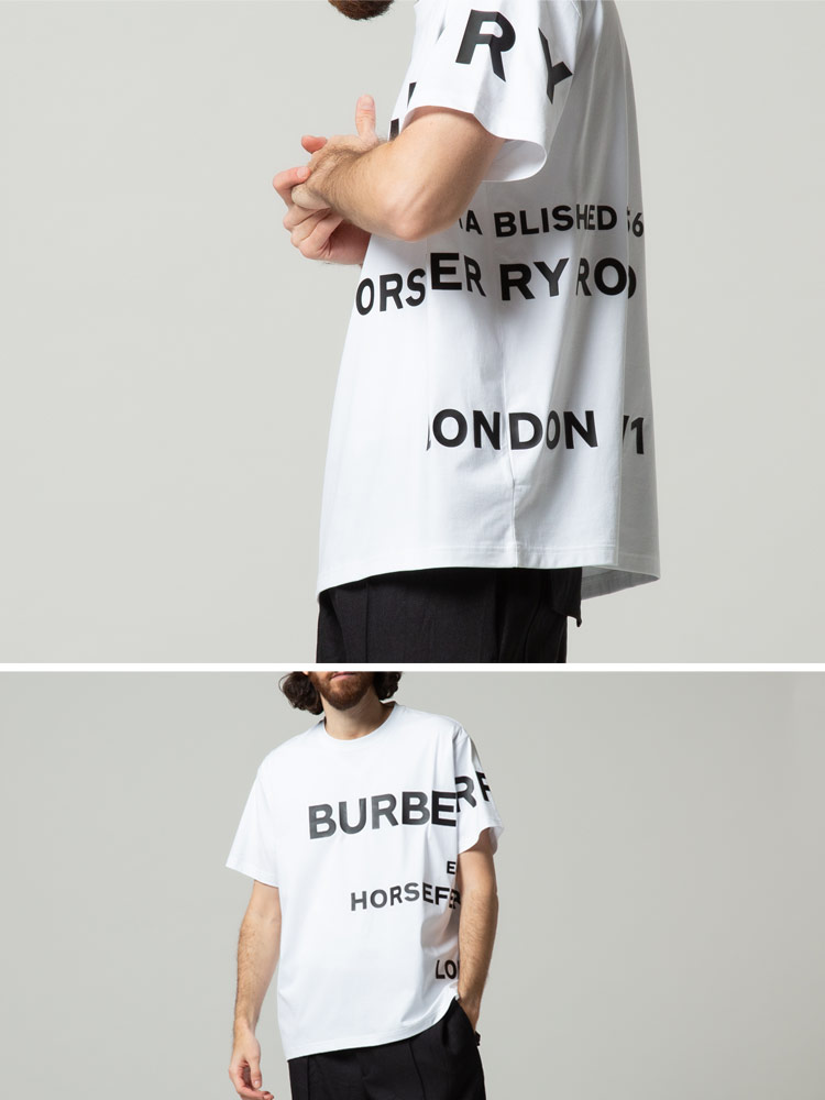 BURBERRY (バーバリー) ホースフェリープリント クルーネック 半袖