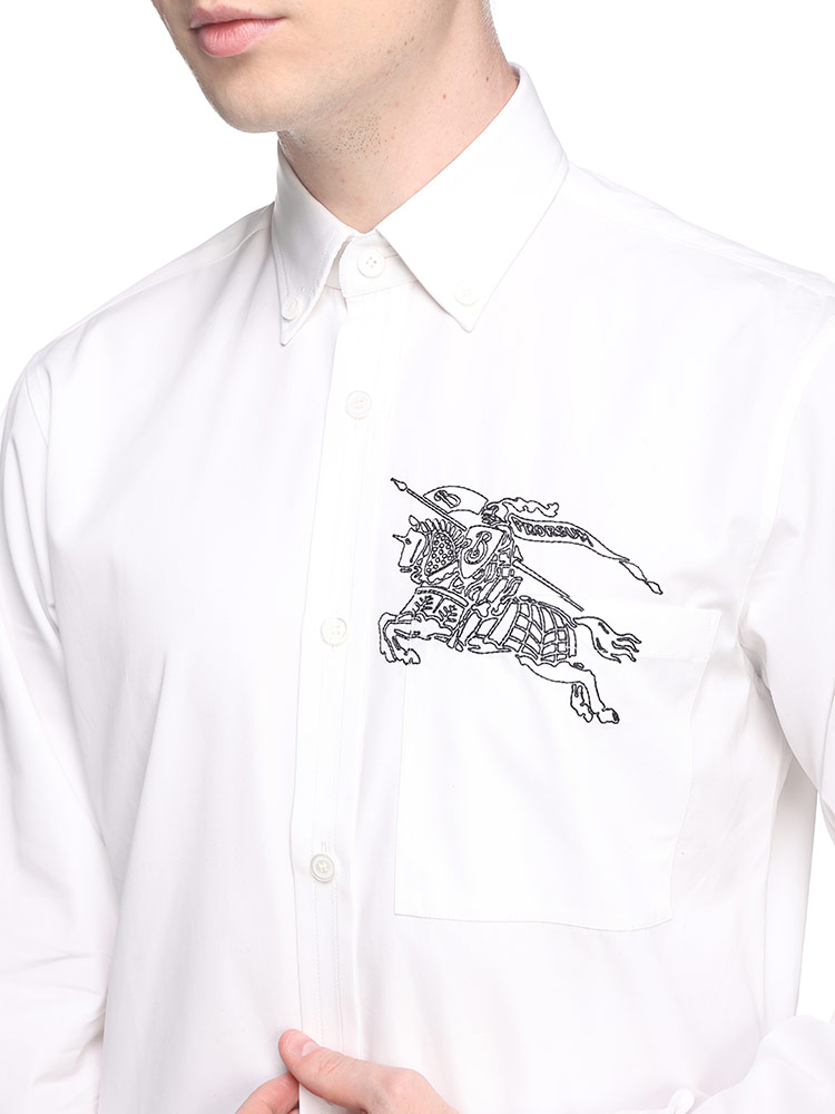 BURBERRY (バーバリー) モノグラムEKD コットン スリムフィット ボタン