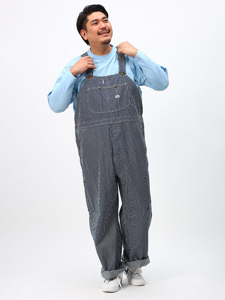 大きいサイズ メンズ Lee (リー) ヒッコリー ストライプ