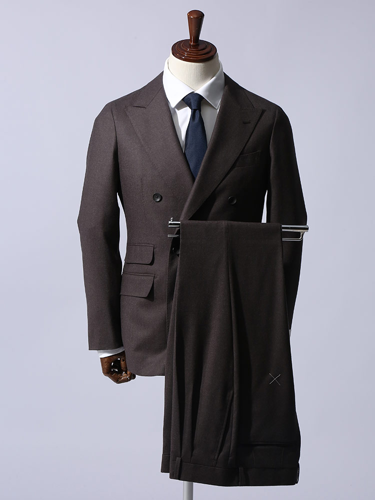 ビジネススーツ メンズ ビジネス 紳士 FABRIC BY ITALY ウール ダブル6