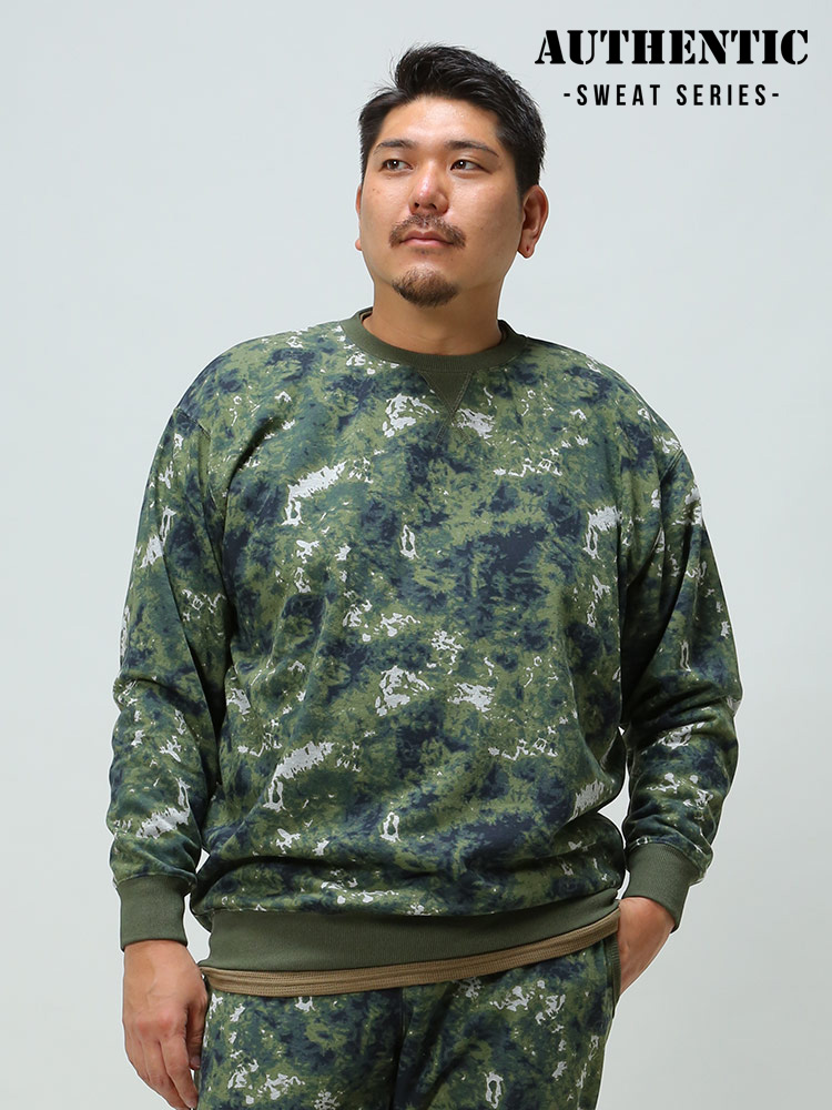 USAコットン 迷彩＆無地 クルーネック トレーナー オーセンティック