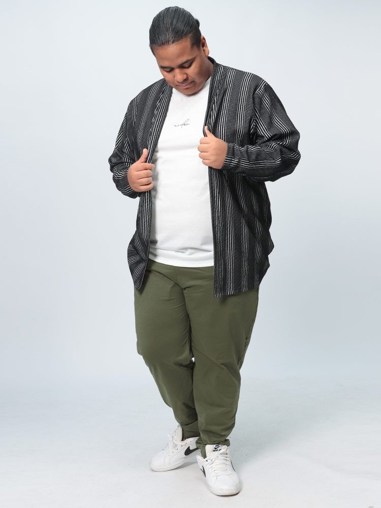 長袖 カーディガン アンサンブル フロントロゴ クルーネック 半袖 T