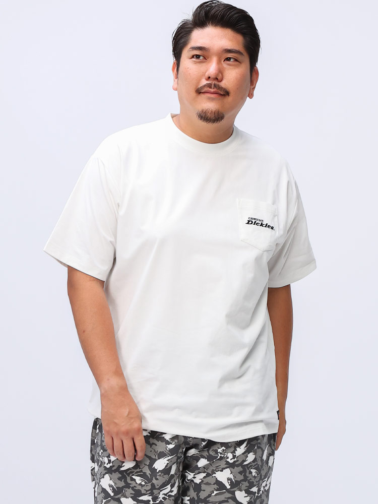 半袖 Tシャツ 吸汗速乾 刺繍入りポケット クルーネック 大きいサイズ