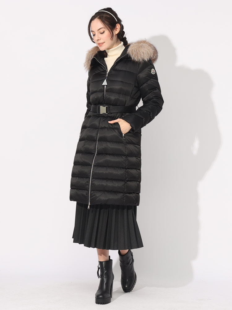 MONCLER (モンクレール) ファーフード ウエストベルト フルジップ